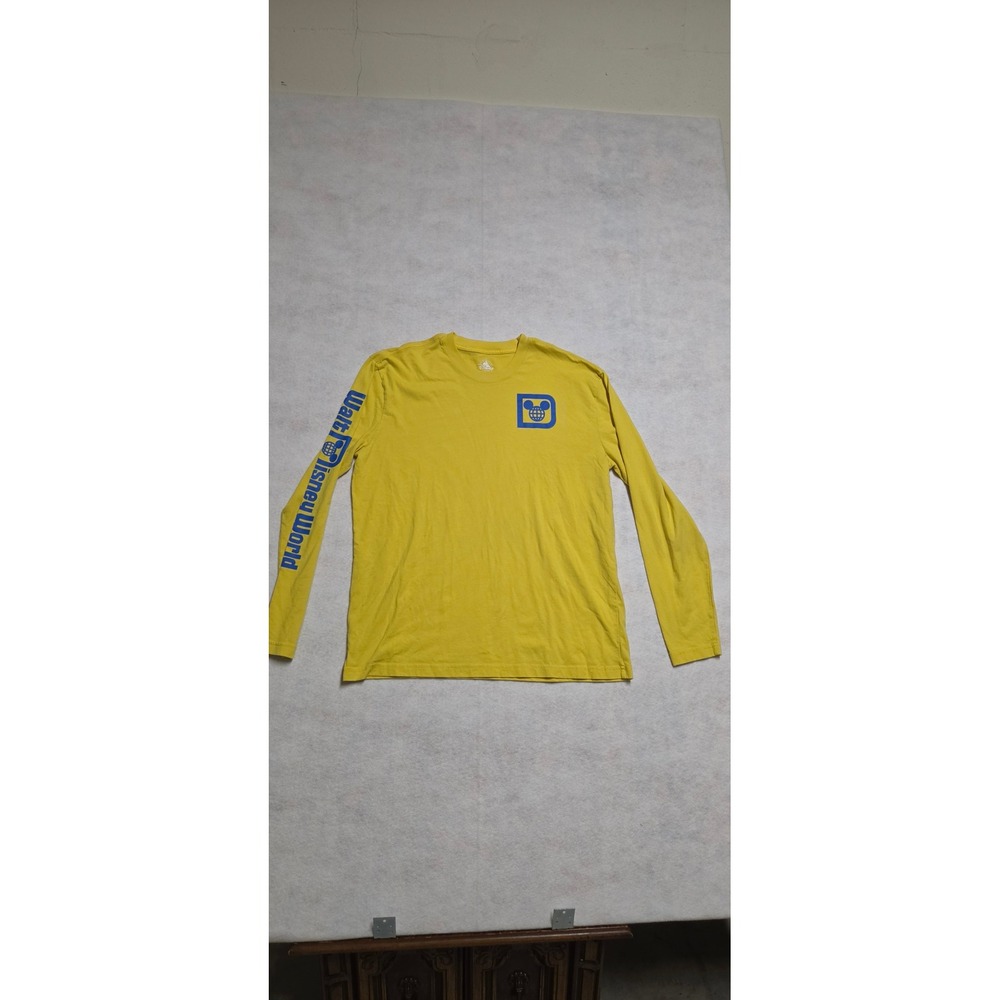 Disney Parks Walt Disney World Long Sleeve Shirt XL Yellow Blue Graphic